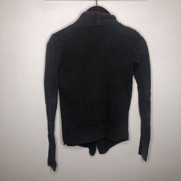 Intermix Improvd Distressed Cardigan Jacket Charcoal Gray Sweater Xs Xsmall - Picture 4 of 9